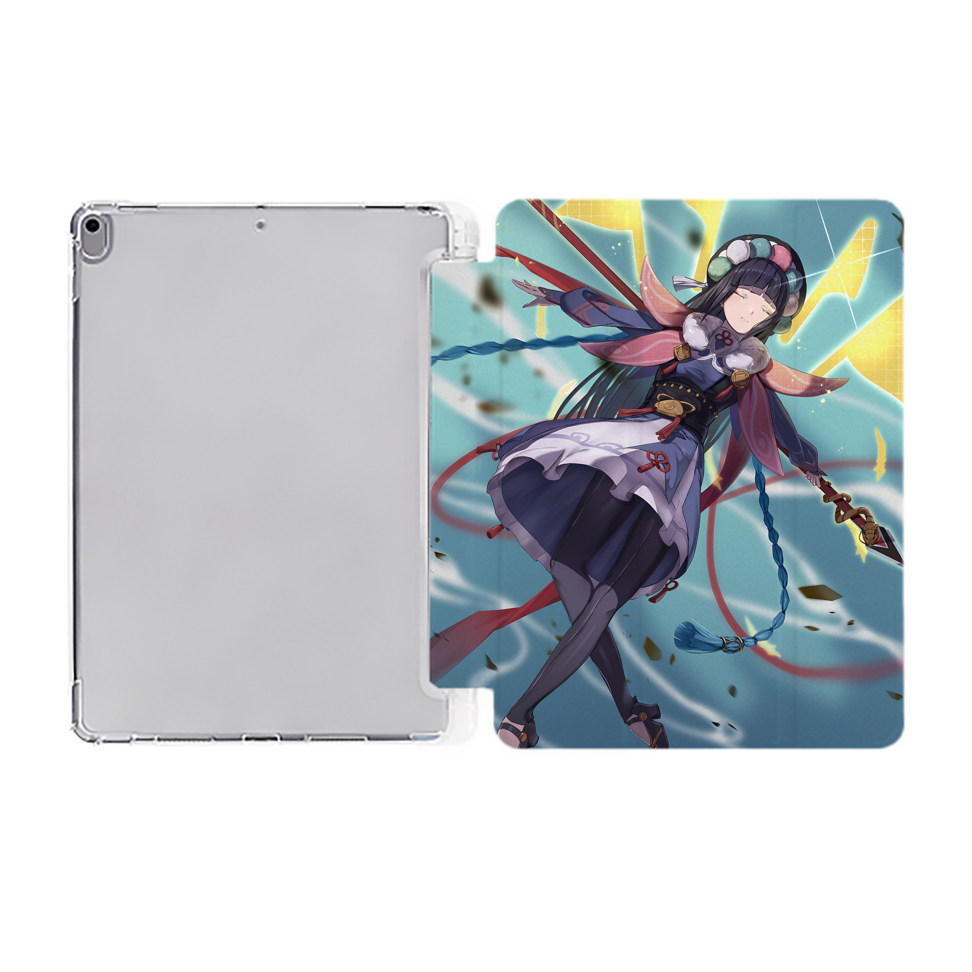 げんし神 genshin IPad ケース ペン収納付き 三つ折りスタンド PUレザー×シリコン 対応機種9.5/10.5/10.9インチ